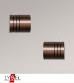 bronze Vorschau 1 Paar Endstücke Zylinder für Opal-Stangen #1W bronze