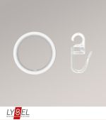 weiß Vorschau Gardinenringe mit Gleiteinlage für Stangen Ø 20mm #1W weiß