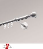 edelstahl-optik Vorschau Lysel - SET Opal Innenlauf I 160cm Träger geschlossen mit Endstücke Kugel in Edelstahl-Optik #1W edelstahl-optik