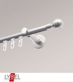 edelstahl-optik Vorschau Lysel - SET Opal Innenlauf I 160cm Träger offen mit Endstücke Kugel in Edelstahl-Optik #1W edelstahl-optik