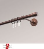 bronze Vorschau Lysel - SET Opal 160cm Träger geschlossen mit Endstücke Zylinder in Weiß #1W bronze