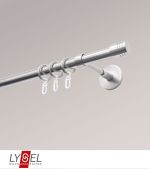 edelstahl-optik Vorschau Lysel - SET Opal 160cm Träger geschlossen mit Endstücke Zylinder in Weiß #1W edelstahl-optik