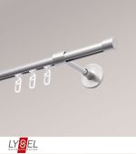 edelstahl-optik Vorschau SET Topaz Innenlauf I 160cm Träger geschlossen mit Endstücke Kappe in Edelstahl-Optik #1W edelstahl-optik