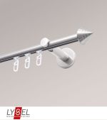 edelstahl-optik Vorschau SET Topaz Innenlauf I 160cm Träger offen mit Endstücke Kegel in Edelstahl-Optik #1W edelstahl-optik