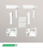 weiß Vorschau SET Klemmträger für Rollo #0B weiß