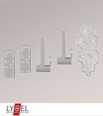 grau Vorschau SET Klemmträger für Scheibenstangen #0H grau