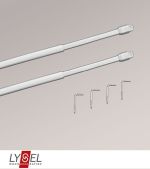 chrom matt Vorschau SET Vitragenstangen flach #0H chrom matt