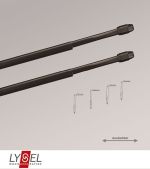 braun Vorschau SET Vitragenstangen flach #0H braun