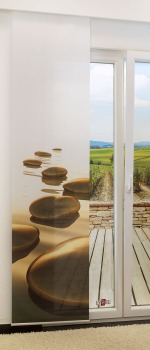 braunbeige Vorschau Flächenvorhang Water Stone I #0A braunbeige