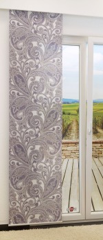 dunkelgrau Vorschau Flächenvorhang Paisley Design #0A dunkelgrau