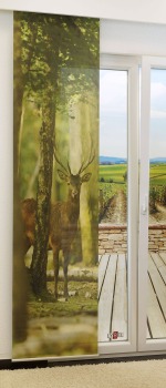 grün Vorschau Flächenvorhang Hirsch #0A grün