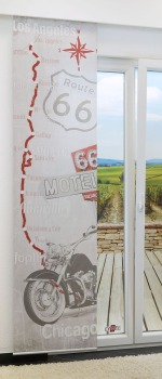 rotgrau Vorschau Lysel - Flächenvorhang Mother Road #1W rotgrau