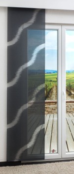 anthrazit Vorschau Schiebegardine Wellendesign I #0C anthrazit