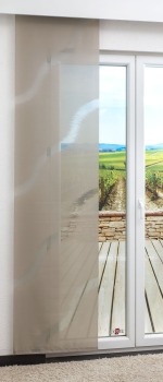 graubeige Vorschau Schiebegardine Wellendesign I #0C graubeige