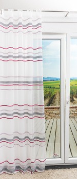 pink-grau Vorschau Lysel Outlet - Schlaufenschal Linien Pink-Grau #1W pink-grau