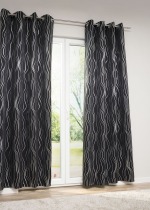schwarz- silber Vorschau Lysel - Ösenschal Engelshaar #1W schwarz- silber