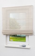 beige Vorschau Lysel Outlet - Raffrollo Leinen Beige #1W beige