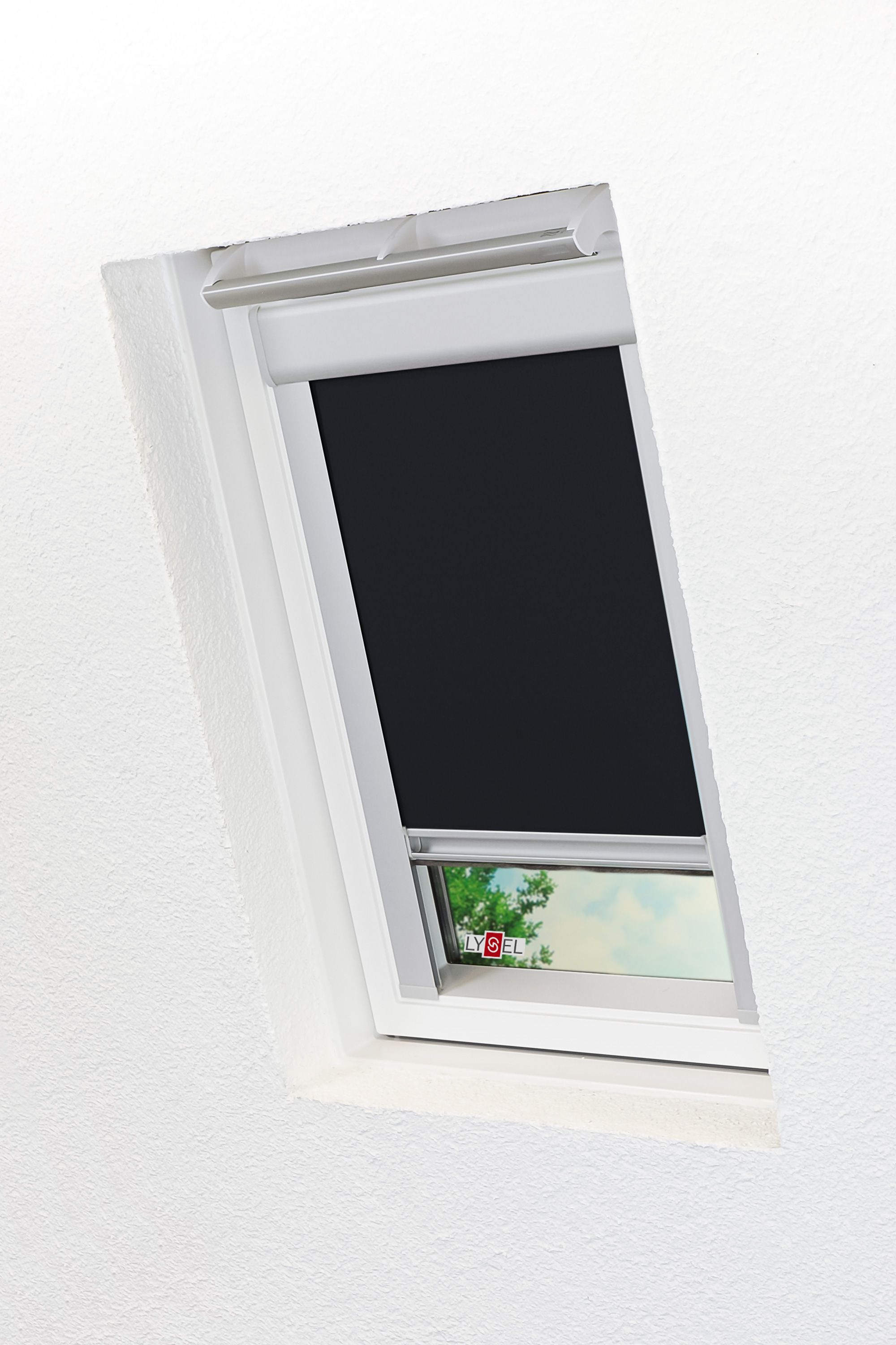 Lysel - Qualitätsdachfensterrollo abdunkelnd schwarz