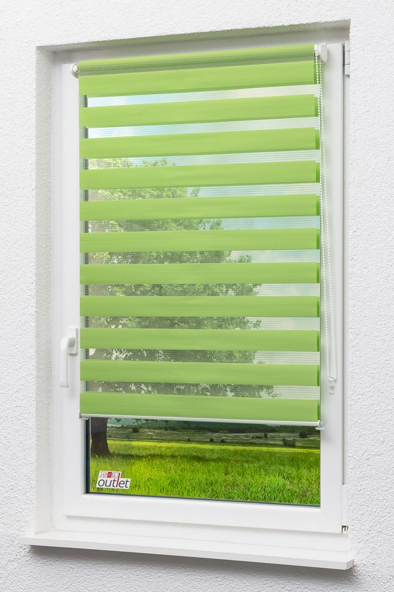  Grandekor Doppelrollo Grün-grau-weiß 50x130cm(BxH),Rollos für  Fenster und Tür Lichtdurchlässig & Verdunkelnd, Duo Rollos Fenster Rollos  für Innen Klemmrollo Sonnenschutz