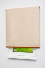 hellbeige Vorschau Lysel Outlet - Basisrollo Holzdekor Wildlederoptik Hellbeige #1W hellbeige