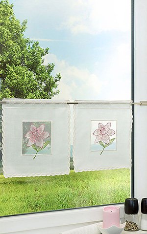Scheibenhänger aus Plauener Spitze - Lilienblüte