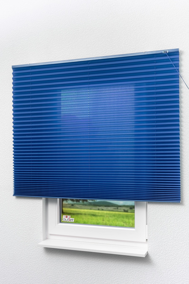 Lysel Outlet - Plissee freihängend Enzianblau