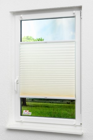 Plissee Klemmfix ohne Bohren 80x140cm weiß-crash Jalousie Faltrollo Fenster Tür 