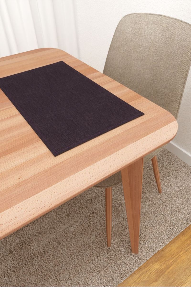 Platzdeckchen von Lysel - Camargo #3J in aubergine