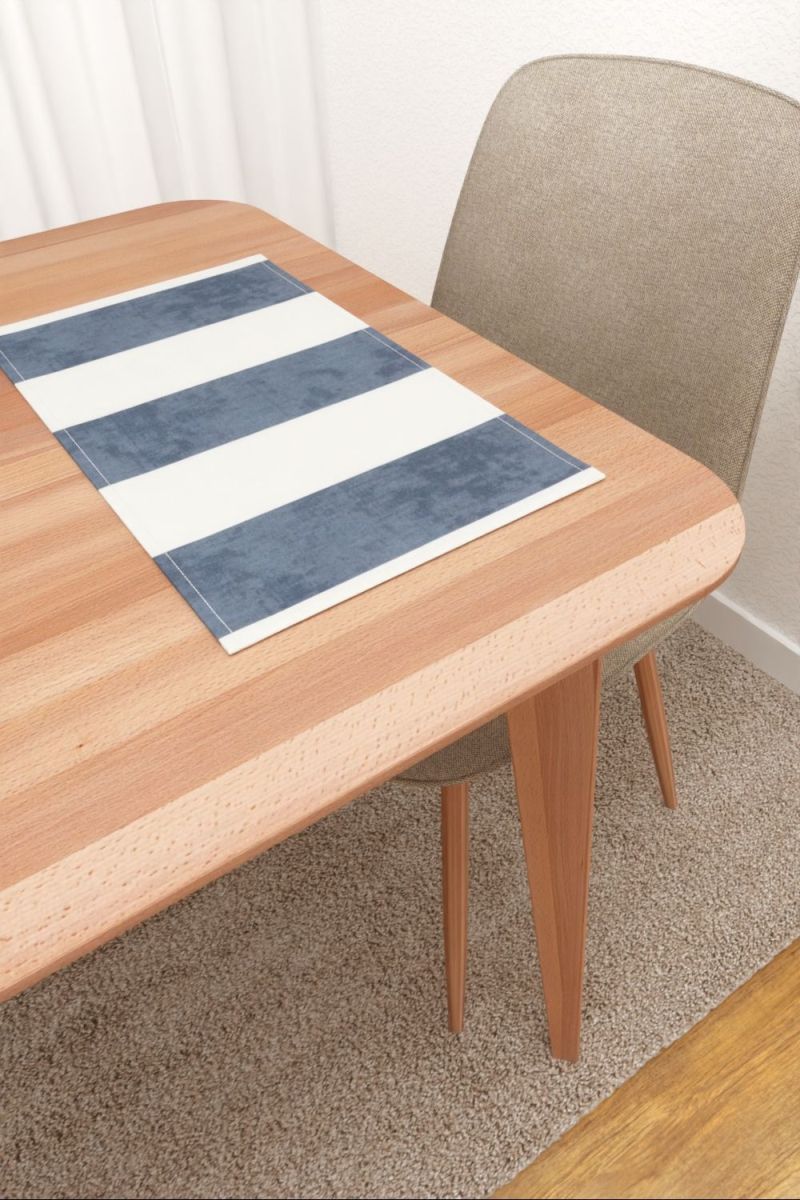 Platzdeckchen von Lysel - Tigre #3J in jeansblau