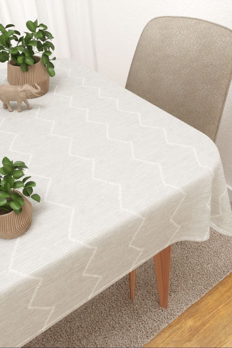 Tischdecke eckig in Beige