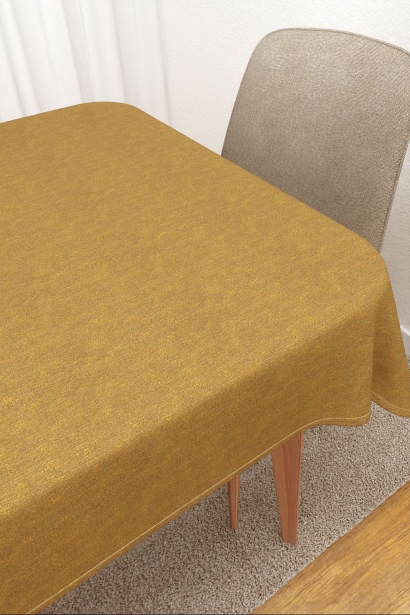 Tischdecke eckig von Lysel - Benitez  #3J in currygelb