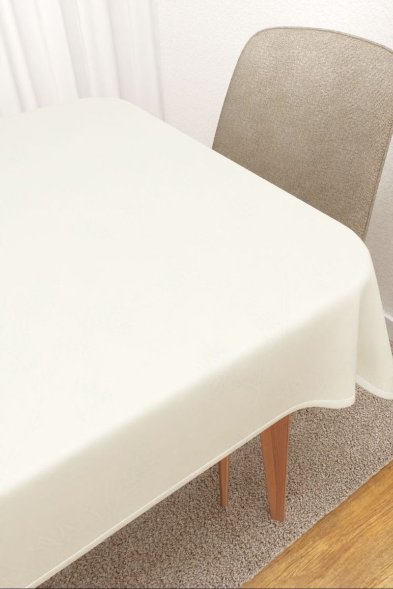 Tischdecke eckig von Lysel - Piedras #3J in wei