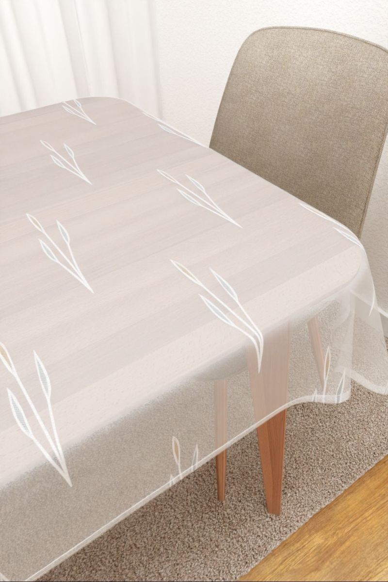 Tischdecke eckig von Lysel - Palancar #3J in beige-grau
