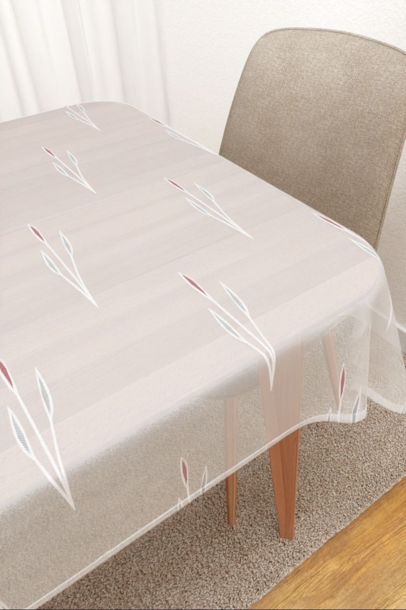 Tischdecke eckig von Lysel - Palancar #3J in rot-grau