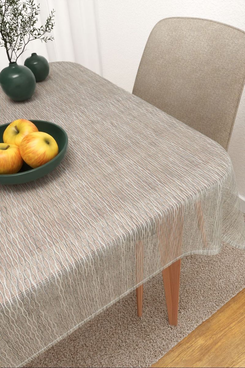 Tischdecke eckig von Lysel  Yara #3J in schwarz-wei