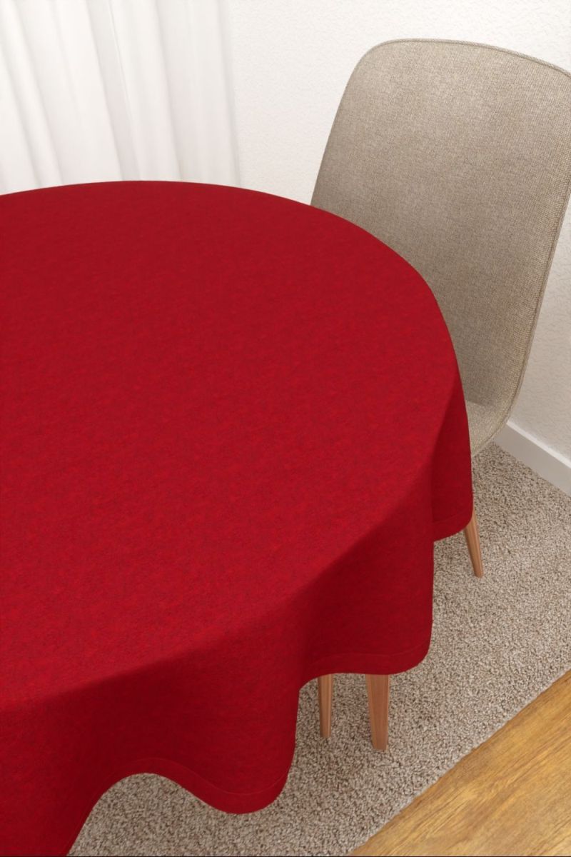 Tischdecke rund von Lysel - Chaparro #3J in rot