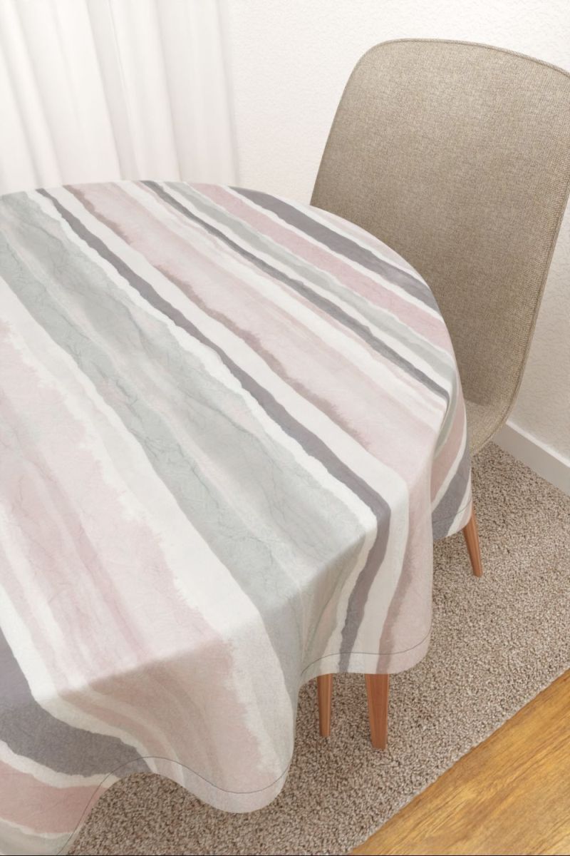 Tischdecke rund von Lysel - Pinos #3J in rosa