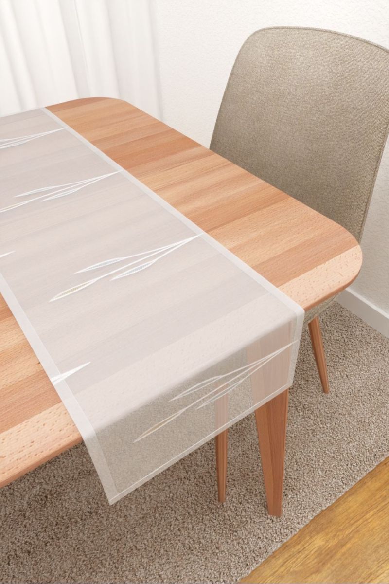 Tischlufer von Lysel - Palancar #3J in beige-grau