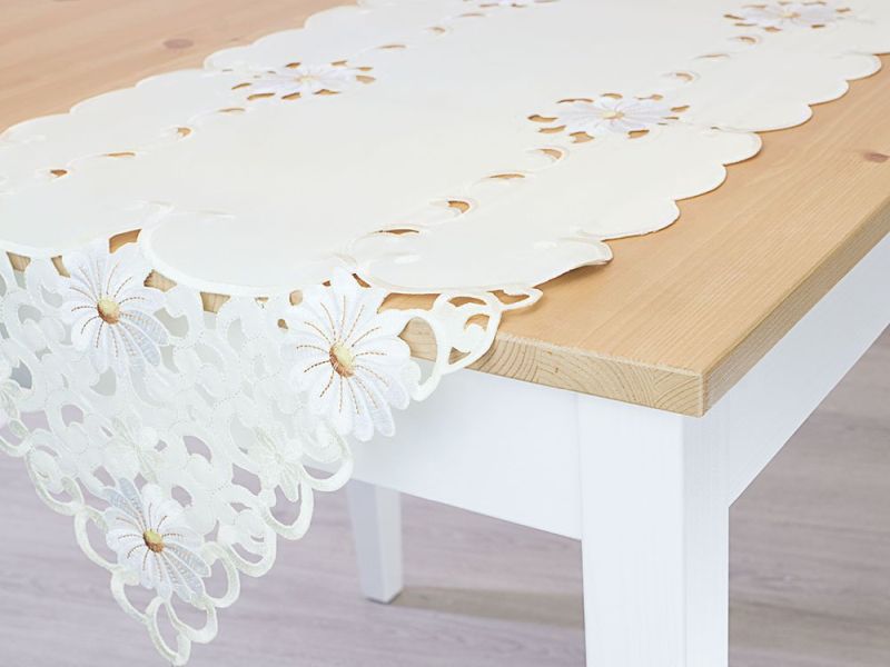 Tischlufer Zierblume 140x40 #1W