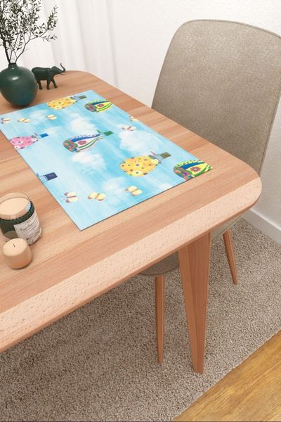Platzdeckchen von Lysel - Ilmapallo #3J in himmelblau