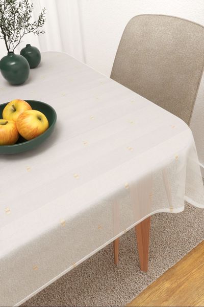 Tischdecke eckig von Lysel - Taxco #3J in beige