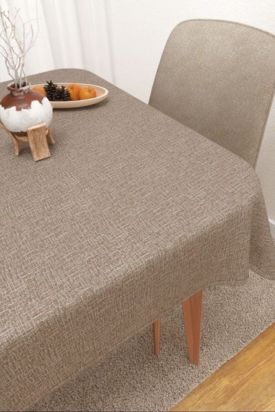 Tischdecke eckig von Lysel - Bacalar #3J in hellbraun