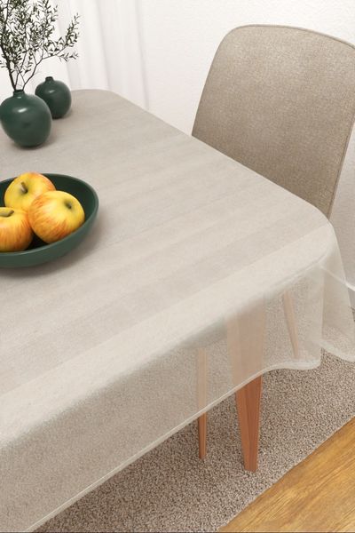 Tischdecke eckig von Lysel - Barra #3J in cremeweiß