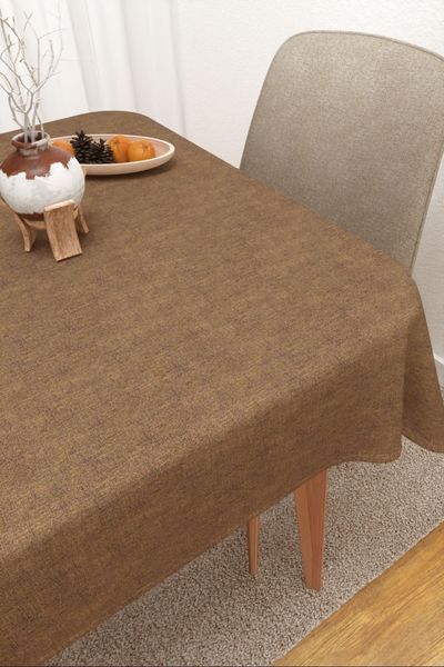 Tischdecke eckig von Lysel - Benitez  #3J in braunbeige