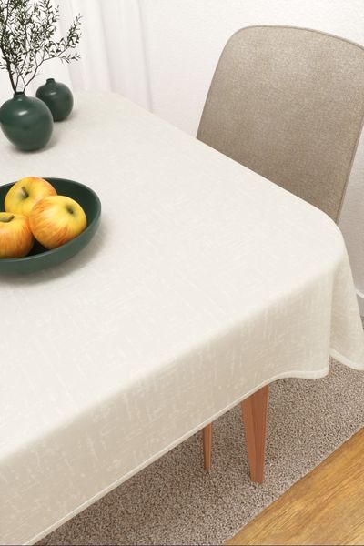 Tischdecke eckig von Lysel - Coahuila  #3J in perlwei