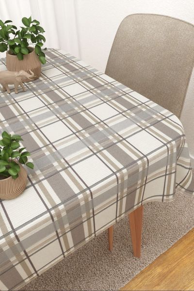 Tischdecke eckig von Lysel - Chinton #3J in beige