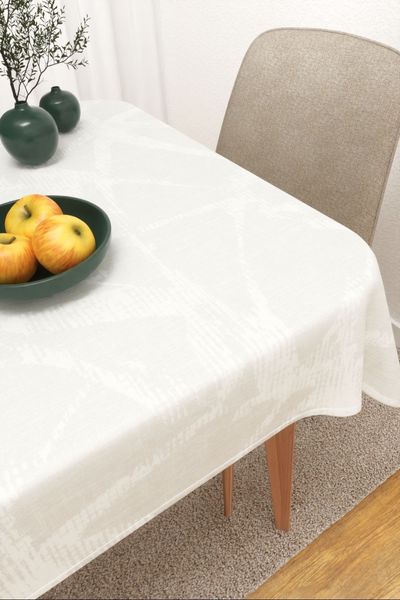 Tischdecke eckig von Lysel Touba #3J in Cremeweiß