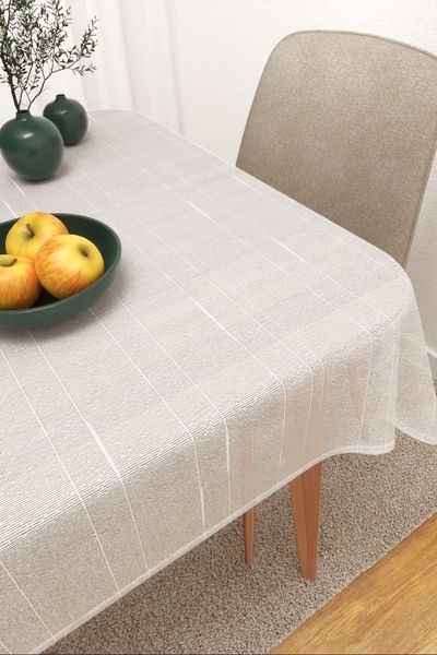 Tischdecke eckig von Lysel - Lanoria #3J in cremeweiß