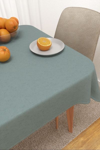 Tischdecke eckig von Lysel - Matehuala #3J in taubenblau