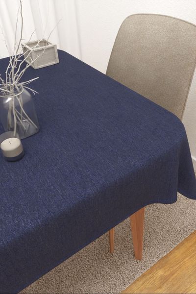 Tischdecke eckig von Lysel - Matehuala #3J in azurblau